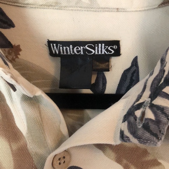 WinterSilks vintage silk Hawaiian style button down collared shirt - Picture 2 of 8